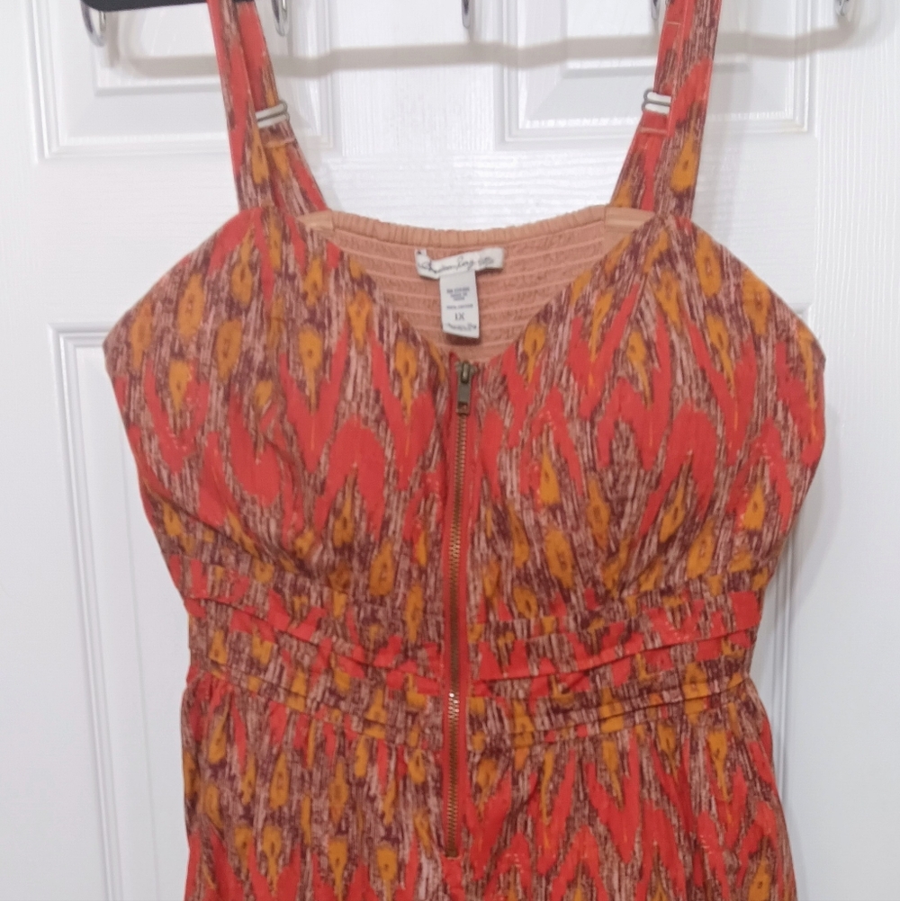 American Rag Dress, Size 1X, Red,  Orange, Multiple Colors